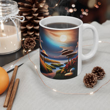 Load image into Gallery viewer, Lunar Moon &amp; Mushrooms Fantasy Art #7 Ceramic Mug 11oz AI Generated Artwork
