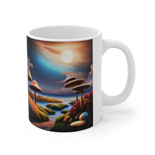 Load image into Gallery viewer, Lunar Moon &amp; Mushrooms Fantasy Art #7 Ceramic Mug 11oz AI Generated Artwork
