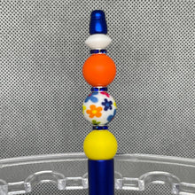 Load image into Gallery viewer, Flower Power Orange Flower - Shades of Orange Beaded Pen Handmade

