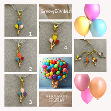 Load image into Gallery viewer, Colorful Fly Away Hot Air Balloon Charms Mobile Phone Accessory Backpack Charms
