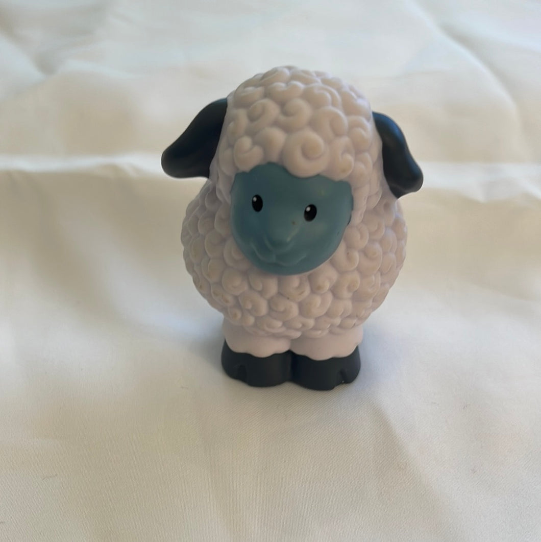 Mattel Fisher Price Little People Sheep Blue Face Animal Figure #63 (Pre-Owned)