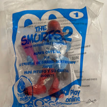 Load image into Gallery viewer, McDonald&#39;s 2013 The Smurfs 2 Movie Papa Crystal Smurf Toy #1
