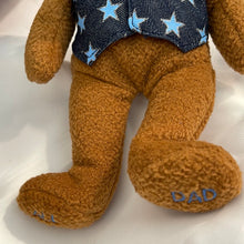 Load image into Gallery viewer, Ty Beanie Baby All Star Dad Brown Bear Blue Star Jacket (Retired)
