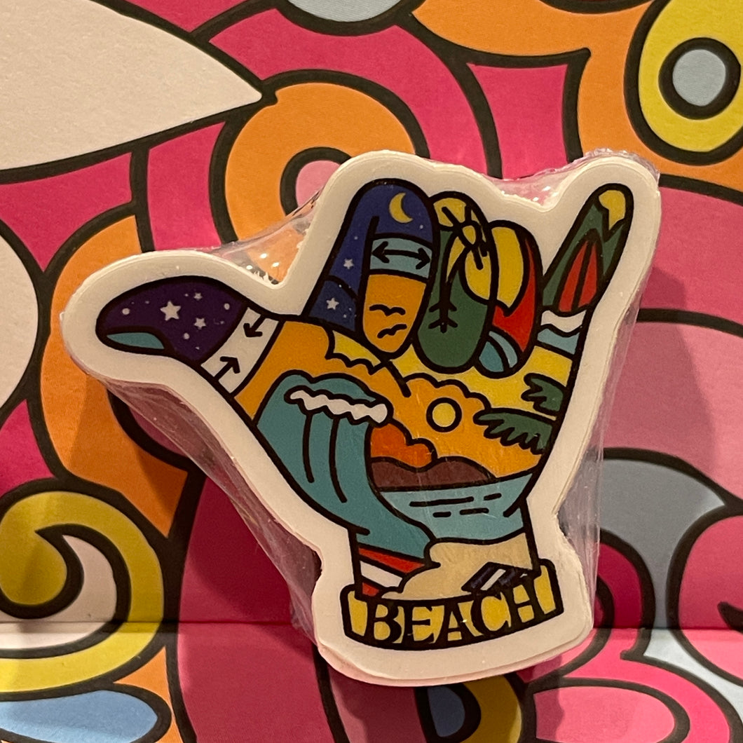 Beach Stickers - Multicolor Chill Hand 2.0