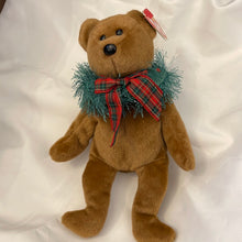 Load image into Gallery viewer, Ty Beanie Baby Hollydays Brown Bear Wreath Christmas Holiday
