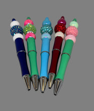 Load image into Gallery viewer, Groovy Bubblegum Beaded Pens – Unique Handmade Gifts for Birthdays, Holiday &amp; Everyday Inspiration | Ink Refill | Affordable
