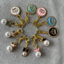 Load image into Gallery viewer, Boujee Bling Charm Collections - Crowns and Pearls Mobile Dust Plug
