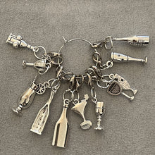 Load image into Gallery viewer, Winery Bottles &amp; Glasses Charms Mobile Dust Plug
