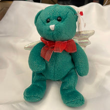 Load image into Gallery viewer, Ty Beanie Baby Hark Green Angel Teddy Bear Angel Wing Holiday
