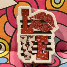 Load image into Gallery viewer, Love Stickers - Love Kisses Red Lips 1.5&quot; x 2.0&quot; Die Cut
