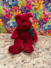 Load image into Gallery viewer, Ty Beanie Buddy Teddy Cranberry (Retired)
