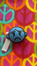 Load image into Gallery viewer, Blue Sad Face Jibbitz™ will fit in Clog type shoes with holes Shoe Charm Expressions Emoji
