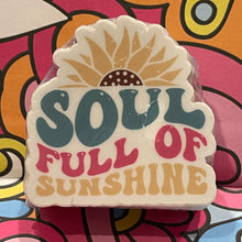 Load image into Gallery viewer, Retro Beach Stickers - Soul Full of Sunshine 2.0&quot; x 2.0&quot; Die Cut Sticker
