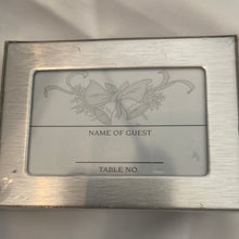 Load image into Gallery viewer, Darice Bridal Wedding Table Guest Card 2.5&quot; x 3.5&quot; Silver/White
