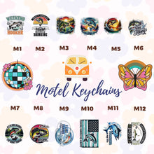 Load image into Gallery viewer, Gone Fishing Motel Keychains – Retro Charm for Modern Adventures - Ml-M12
