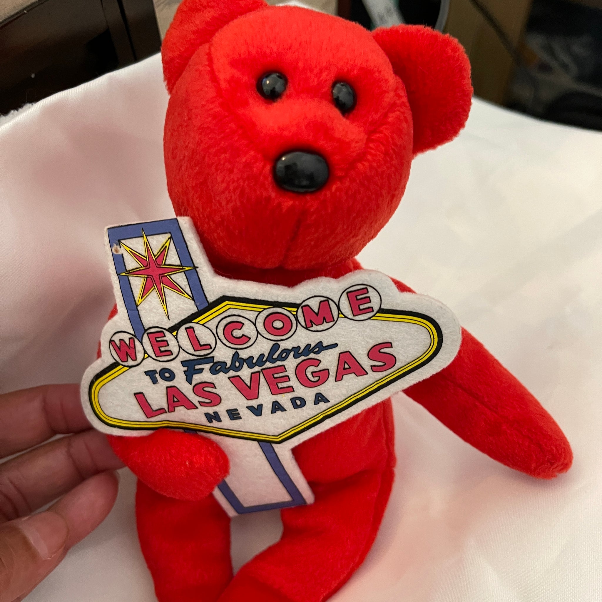 Ty Beanie Baby Red Aces Las Vegas Banner No Tag (Pre-owned