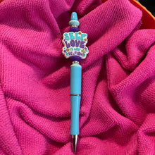 Load image into Gallery viewer, Self-love is not selfish Beaded Pens – Unique Handmade Gifts for Birthdays, Holiday&amp; Everyday Inspiration | Ink Refill | Affordable
