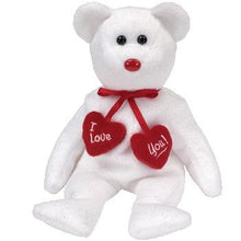 Load image into Gallery viewer, Ty Beanie Babies Truly With Hearts White Teddy Bear (Retired)
