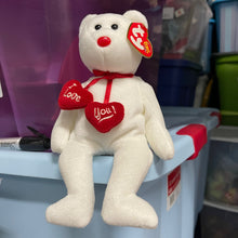 Load image into Gallery viewer, Ty Beanie Babies Truly With Hearts White Teddy Bear (Retired)
