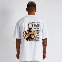 Load image into Gallery viewer, God Says You Are Unique Male Scripture Design Trendy Iron-on Heat Transfer
