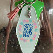 Load image into Gallery viewer, Groovy Peace Inspired Motel Keychains – Retro Charm for Modern Adventures (R1-R10)
