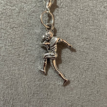 Load image into Gallery viewer, Football Sports Antique Silver Mobile Dust Plug Backpack Pull Tag Interchangeable
