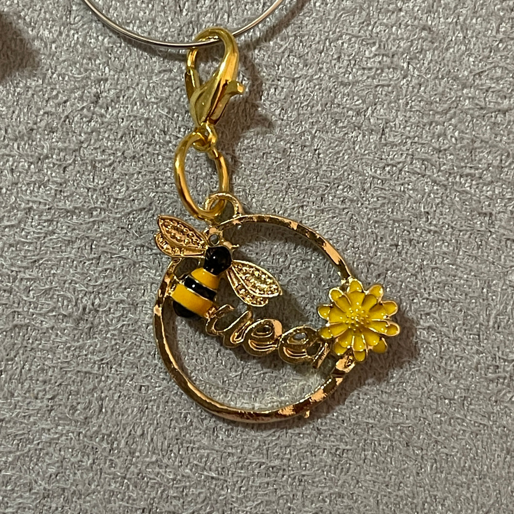 Queen Bee Bumblebee Charms Inlaid Rhinestones Mobile Dust Plug Backpack Pull Tag Interchangeable