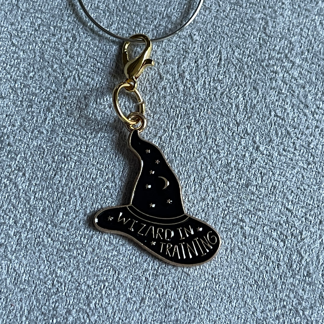 Wizard in Training Sorcerer Hat Halloween Witchy Spooky Smartphone Charm  Mobile Dust Plug