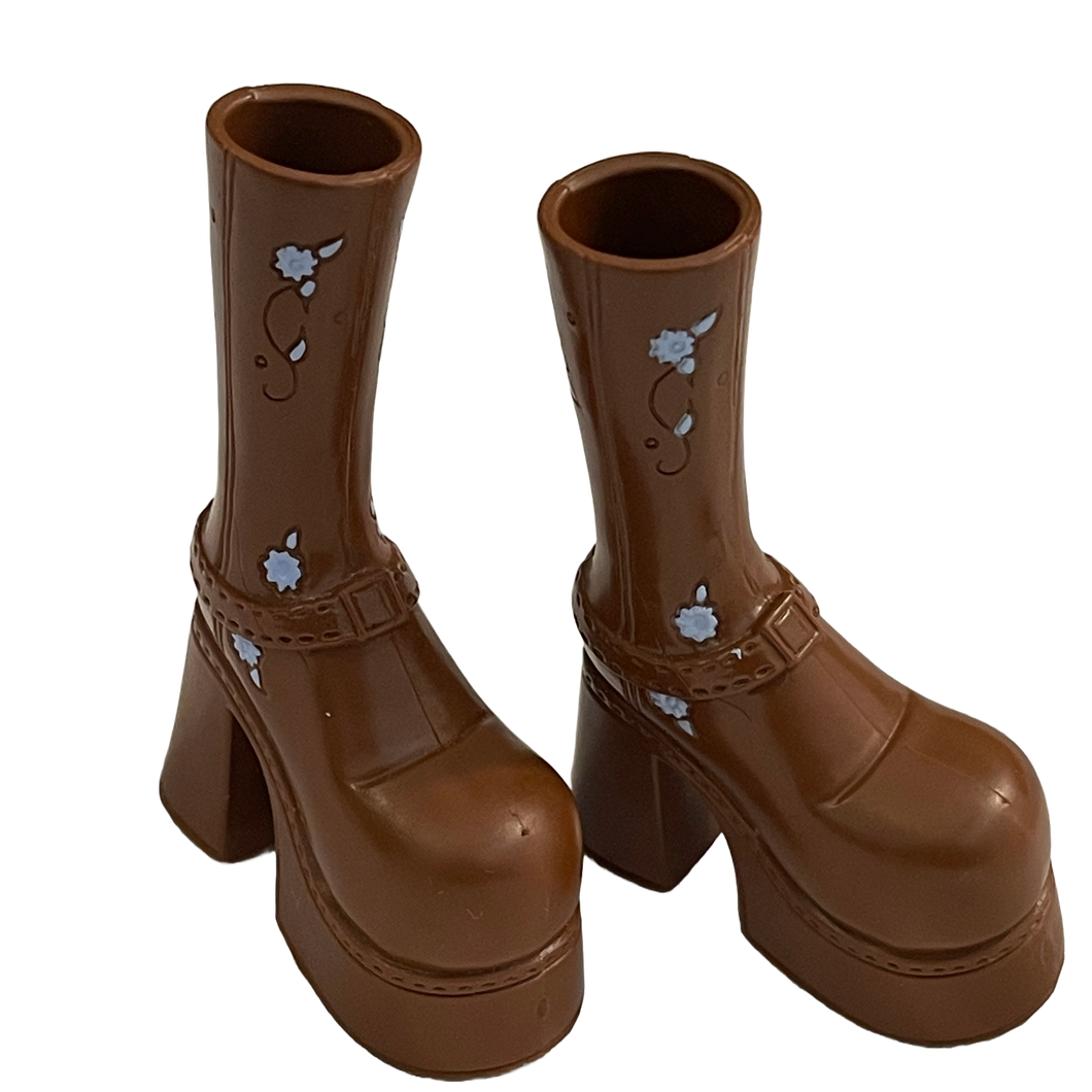 MGA Bratz Yasmin First Edition Brown Platform Boots Blue Specks (Pre-owned)