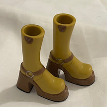 Load image into Gallery viewer, MGA Bratz Doll Meygan Express it Tan &amp; Brown Platform Boot Brown Sole, Buckle High Tops (Pre-owned)
