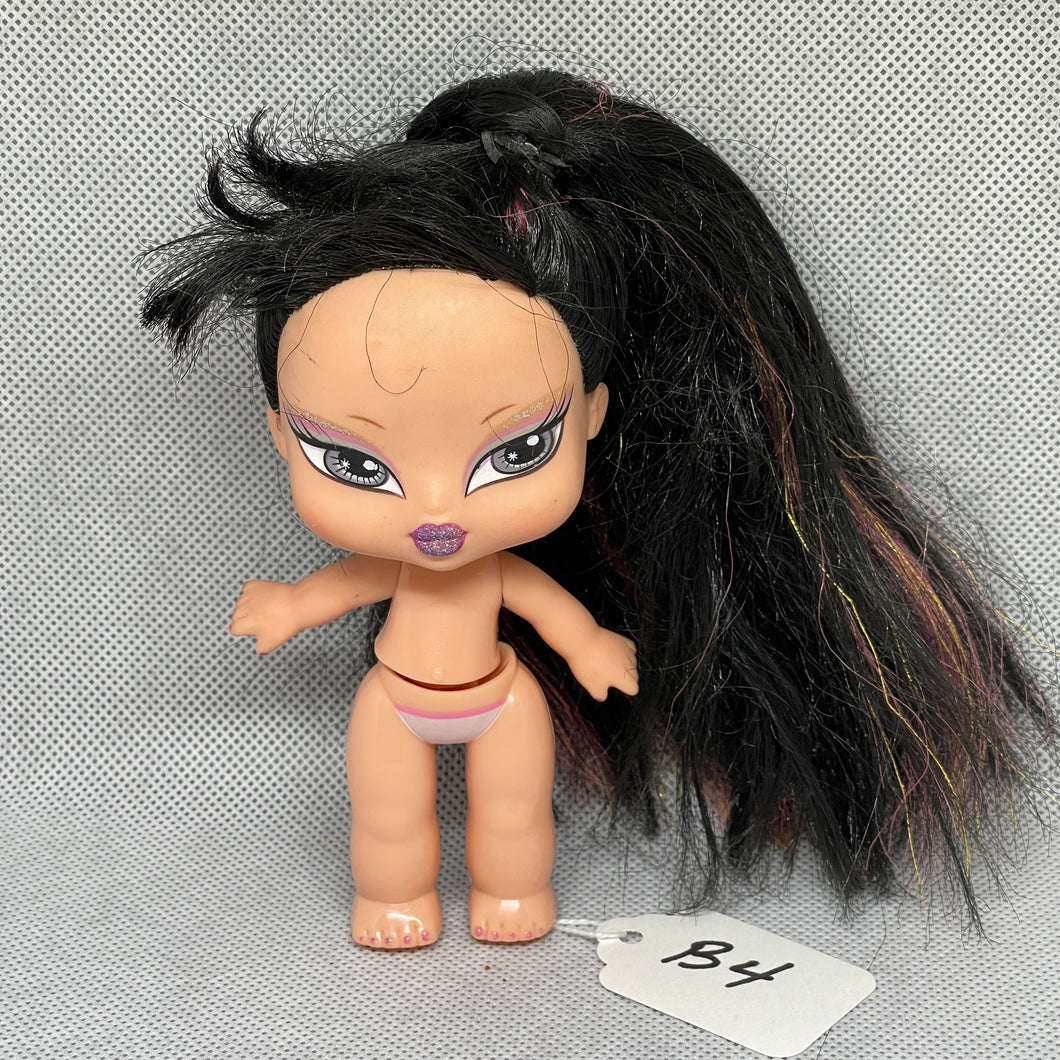 MGA Bratz Babyz Doll Hair Flair Jade Pink Streaks Glitter Lipstick 4.5