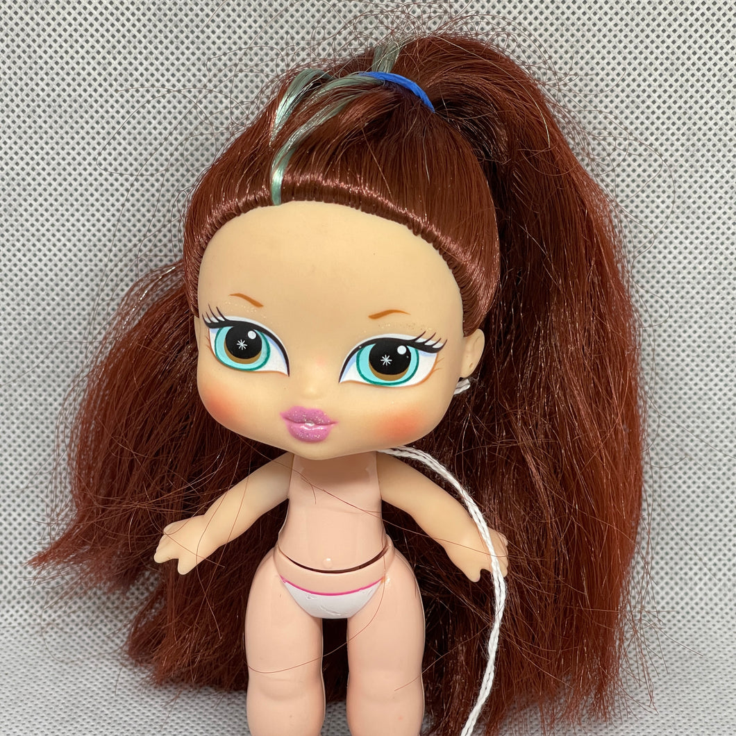 MGA Bratz Babyz Doll Meygan Hair Flair Auburn Streaks Pink Glitter Lipstick (Pre-Owned) #B-14
