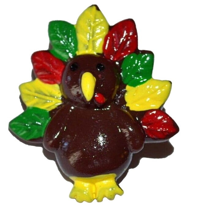 Thanksgiving Turkey Resin Pinback Cabochons Brooch Lapel Pin 1