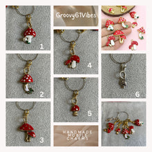 Load image into Gallery viewer, Groovy Mushroom Charms Mobile Dust Plug Backpack Zipper Pull Tag Stylish Phone Accessories for Every Vibe
