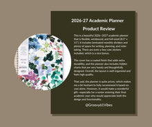 Load image into Gallery viewer, Blue Sky Kelly Ventura 2026-2027 Weekly and Monthly Academic Year Student Planning Calendar, July 2026 - June 2027, 8.5" x 11", Flexible Cover, Wirebound, Laminated Tabs, Storage Pocket, Magnetic &amp; Snap In Book Marks, Includes Stickers, Blooming
