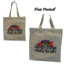 Load image into Gallery viewer, I got so Much Procrastinating Done Design Trendy Canvas Tote Bag Customizable Iron-On Graphic
