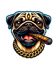 Load image into Gallery viewer, The Big Dog Life Hound, Rottweiler, Pug, Pitbull, Labrador Animal Vinyl Stickers Pug
