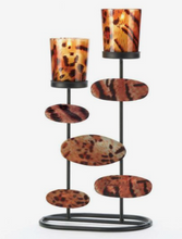 Load image into Gallery viewer, Tiger-riffic Candleholder Iron and Glass
