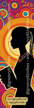 Load image into Gallery viewer, Groovy Reader Laminated Bookmark – Vintage Silhouettes for Women Who Love to Read
