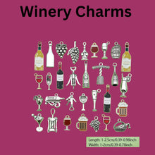 Load image into Gallery viewer, Winery Bottles &amp; Glasses Charms Mobile Dust Plug
