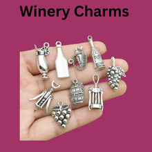 Load image into Gallery viewer, Winery Bottles &amp; Glasses Charms Mobile Dust Plug
