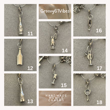 Load image into Gallery viewer, Winery Bottles &amp; Glasses Charms Mobile Dust Plug

