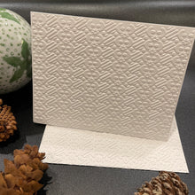 Load image into Gallery viewer, Peppermint Twist Embossed Holiday Cards, White Holiday Cards Set, Handmade Elegant Greeting Cards, Textured Stationery, Minimalist
