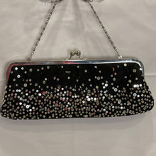 Load image into Gallery viewer, Kate Landry Black Sequin Evening Snap Closure Purse Handbag (Pre-owned)
