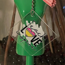 Load image into Gallery viewer, Teach Love Inspire Inspirational Teacher Acrylic Keychains UV Stickers 1.96"
