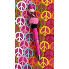 Load image into Gallery viewer, Pink pen with leopard print Custom Handmade Beaded Pen
