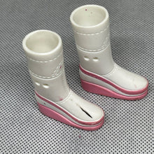 Load image into Gallery viewer, Bratz Footwear Pair Feet Shoes White Boots Pink Stripe Sole
