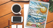 Load image into Gallery viewer, Calming Waves Coloring Book Serenity Sands
