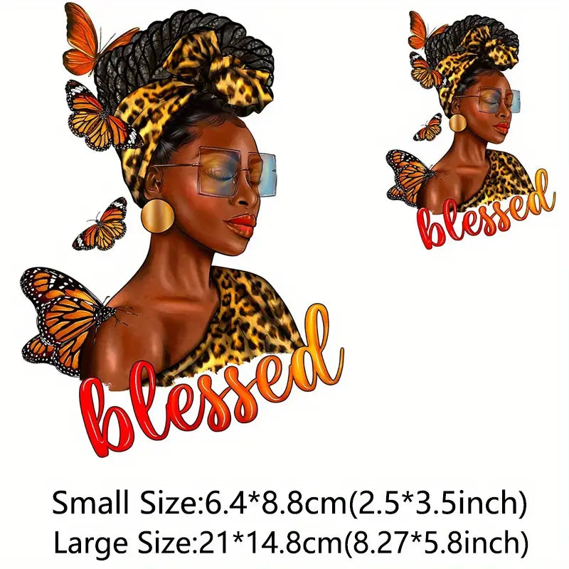 Blessed Melanin Women Sunglasses Design Trendy Iron-on Heat Transfer