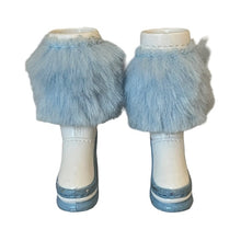 Load image into Gallery viewer, Bratz Footwear Pair Feet Shoes White Boots Light Blue Trim
